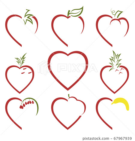 Heart shaped fruit logo Heart shaped fruit logo 67967939