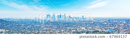 Blue sky over Los Angeles 67969137