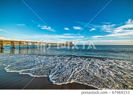 Malibu pier at sunset Malibu pier at sunset 67969153