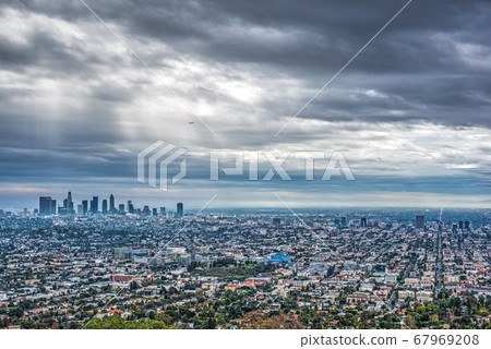 dramatic sky over Los Angeles 67969208
