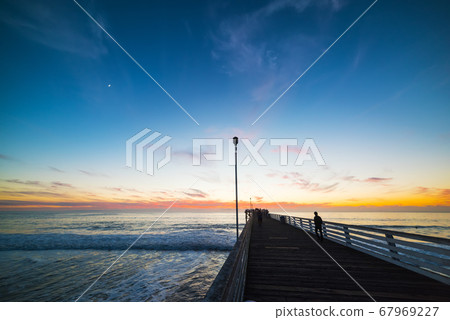 Colorful sunset in Pacific beach Colorful sunset in Pacific beach 67969227