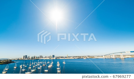 Boats in Coronado seafront 67969277
