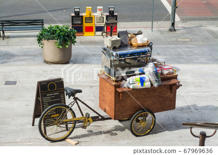 food cart in downtown Los Angeles 67969636