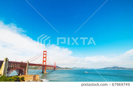 world famous Golden gate bridge in San Francisco 67969749