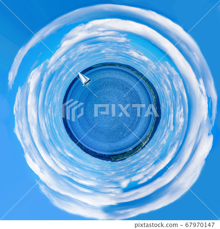 concept summer. sea, planet, boat, clouds, globe concept summer. sea, planet, boat, clouds, globe 67970147