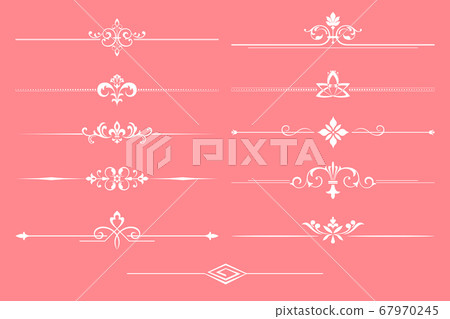 Vintage set. Floral elements for design monograms, Vintage set. Floral elements for design monograms, 67970245