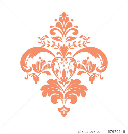 Damask graphic ornament. Floral design element. Damask graphic ornament. Floral design element. 67970246