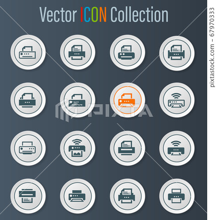 Print icons set Print icons set 67970333