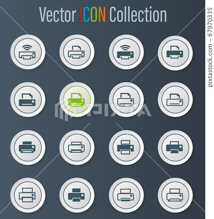 Print icons set Print icons set 67970335