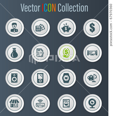 Pawn shop icons set - Stock Illustration [67970360] - PIXTA