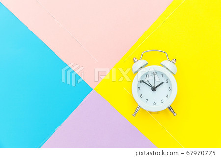 Ringing twin bell classic alarm clock isolated on 67970775