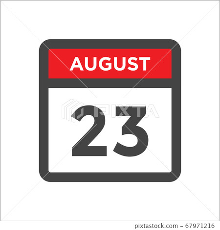 August 23 calendar icon with day of month 67971216