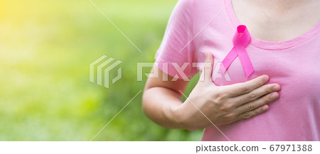 October Breast Cancer Awareness month, adult Woman 67971388