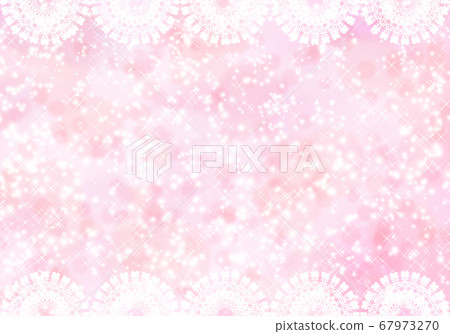 Crochet lace pink white 67973270