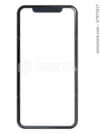 沒有側面按鈕的智能手機和帶有透明屏幕和背景的前置攝像頭 沒有側面按鈕的智能手機和帶有透明屏幕和背景的前置攝像頭 67975917