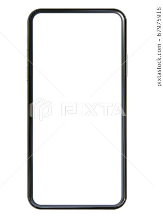 Bezelless smartphone without in-camera with transparent screen and background 67975918