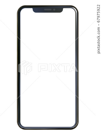 Bezelless smartphone without side buttons with transparent screen and background 67975922