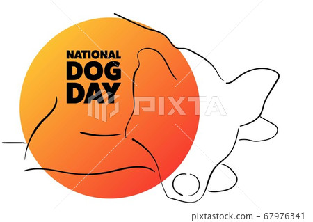 National Dog Day. August 26. Holiday concept. Template for background, banner, card, poster with National Dog Day. August 26. Holiday concept. Template for background, banner, card, poster with 67976341
