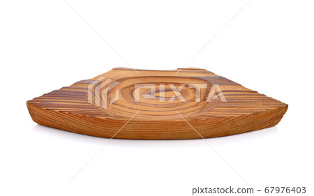 Small wooden plate Japanese style on white Small wooden plate Japanese style on white 67976403