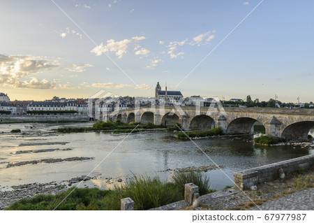 views from the loire river of the city 67977987