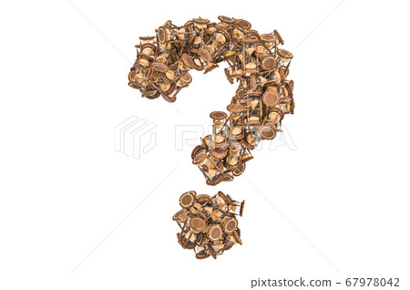 Question mark from hourglass, 3D rendering Question mark from hourglass, 3D rendering 67978042