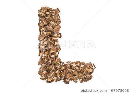 Letter L from hourglass, 3D rendering Letter L from hourglass, 3D rendering 67978068