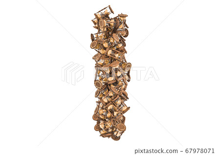 Letter I from hourglass, 3D rendering Letter I from hourglass, 3D rendering 67978071
