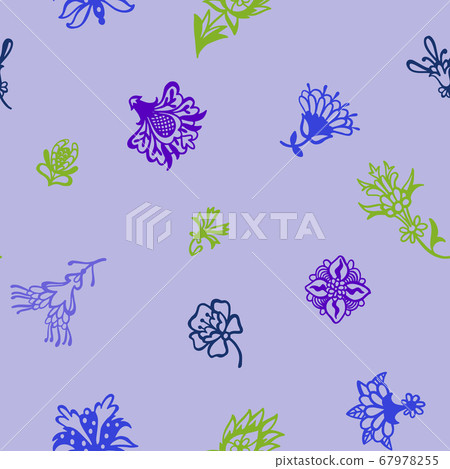 Botanical vector seamless pattern - Stock Illustration [67978255] - PIXTA