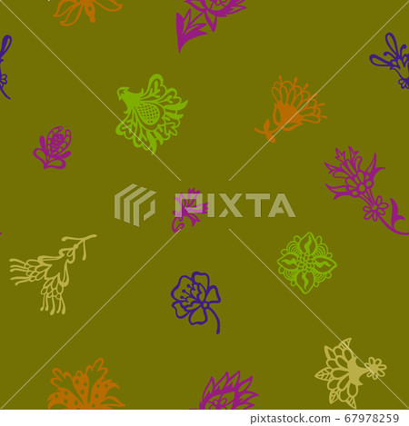 Botanical vector seamless pattern - Stock Illustration [67978259] - PIXTA
