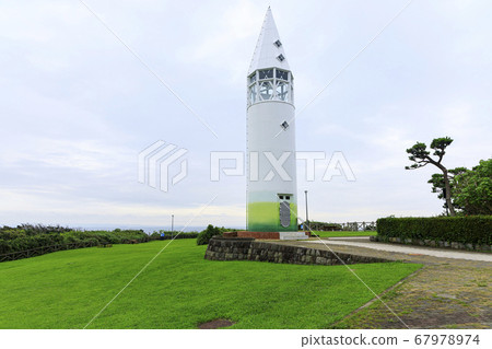 Scenery of Jogashima Island, Miura Peninsula during the rainy season 67978974