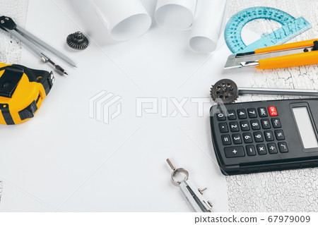 drawing tools and project close up side view drawing tools and project close up side view 67979009