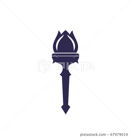 torch with flame, vector logo 67979019