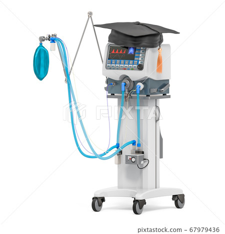 Medical ventilator with education cap 67979436