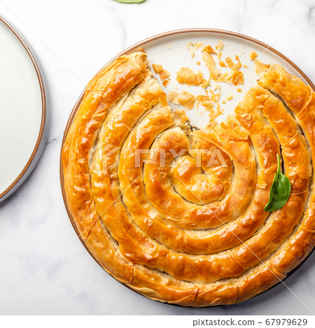 Filo Spinach and Feta Twist Pie Filo Spinach and Feta Twist Pie 67979629