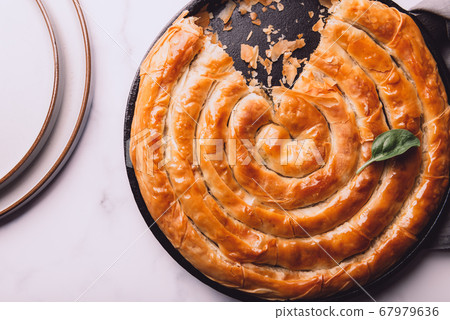 Filo Spinach and Feta Twist Pie Filo Spinach and Feta Twist Pie 67979636
