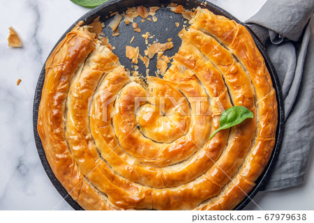 Filo Spinach and Feta Twist Pie Filo Spinach and Feta Twist Pie 67979638