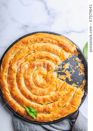 Filo Spinach and Feta Twist Pie Filo Spinach and Feta Twist Pie 67979641