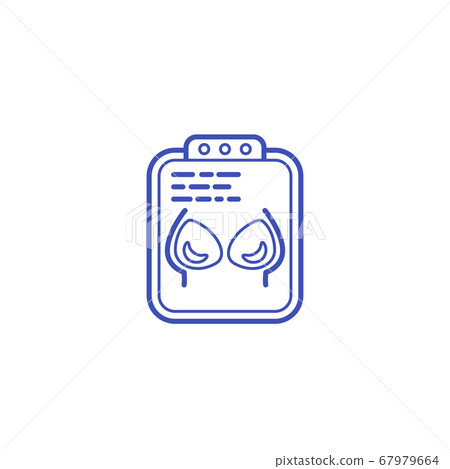 Mammogram vector icon on white 67979664