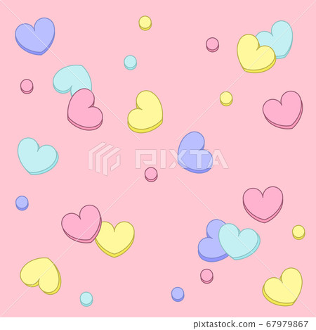 Cute Pastel Tone Shape Pattern-Heart Cute Pastel Tone Shape Pattern-Heart 67979867