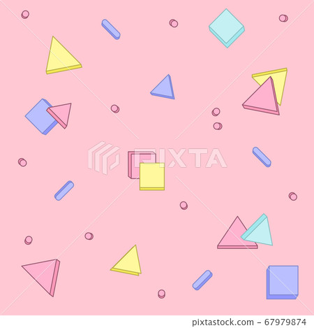 Cute pastel tone shapes pattern-triangles and squares Cute pastel tone shapes pattern-triangles and squares 67979874