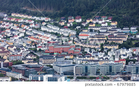 View of modern city. Bergen. Norway. 67979885