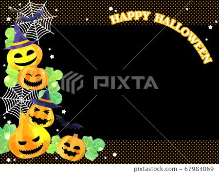 Halloween background with cute ghost pumpkin illustration Halloween background with cute ghost pumpkin illustration 67983069