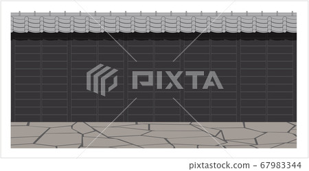Traditional Japanese plank wall perspective Traditional Japanese plank wall perspective 67983344