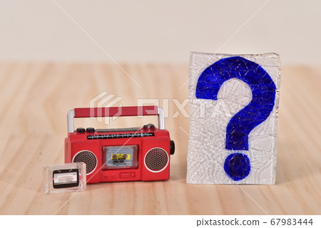 Question mark and boombox 67983444