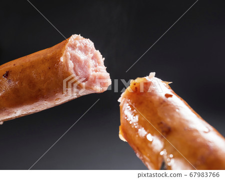 Cross section of crispy sausage 67983766