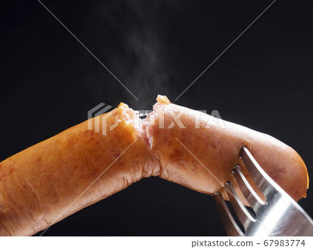 Cross section of crispy sausage 67983774