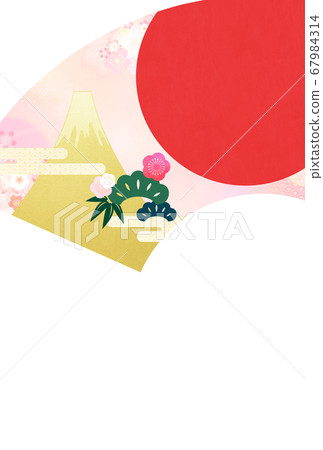 Simple new year's card material 67984314