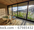 Room with outdoor bath 67985432