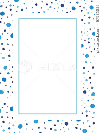 Frame of beautiful flower and spark. Watercolor hand painting. Design element for  wallpaper, poster, flyer, banner, cover page, template, postcard. 67985835