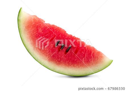 Sliced of watermelon an isolated on white background. 67986330